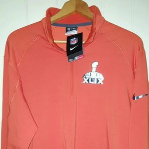 Nike NFL Super Bowl Long Sleeve 1/2 Zip-Up Pullover Mens Large NWT